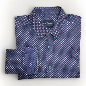 Robert Graham Shirt Mens XL Tailored Fit Multicolor Noblewood Button Up